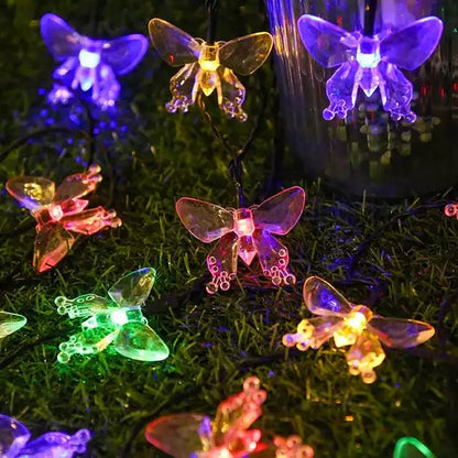 Guirnalda Mariposa Solares 5 metros Cálida y Multicolor IP65