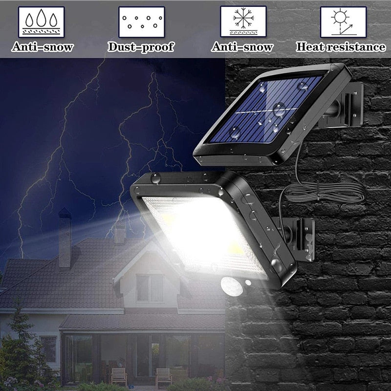 Foco Led Solar Con Sensor De Movimiento Panel Solar 100W - Ilumina tu Casa