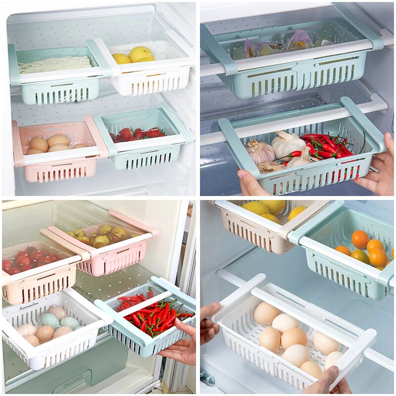 Pack de 4 Organizadores Extensible para Refrigerador - Ilumina tu Casa