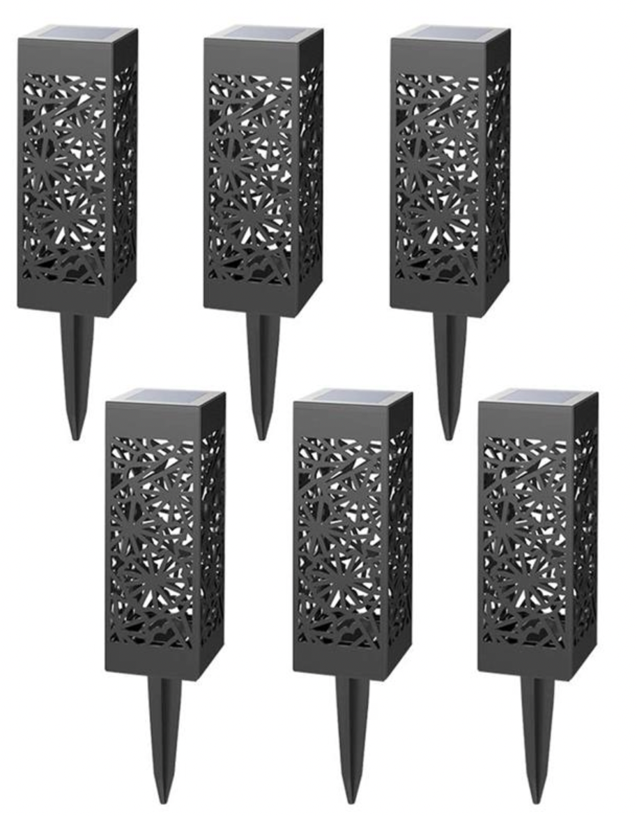 6 ESTACAS SOLARES LED EN DISEÑO PROYECTOR - Ilumina tu Casa