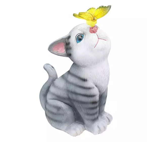 ESTATUA DE GATO SOLAR LED - Ilumina tu Casa