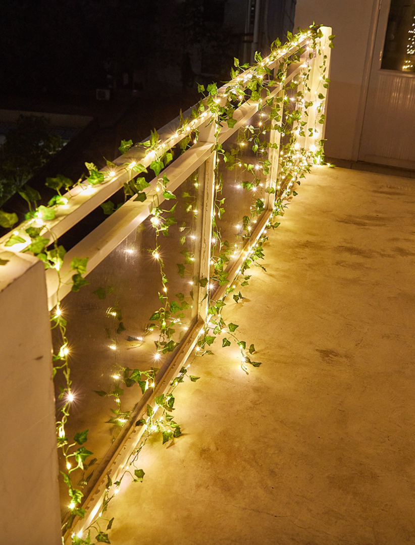 Luces led solares en hojas 5 metros - Ilumina tu Casa