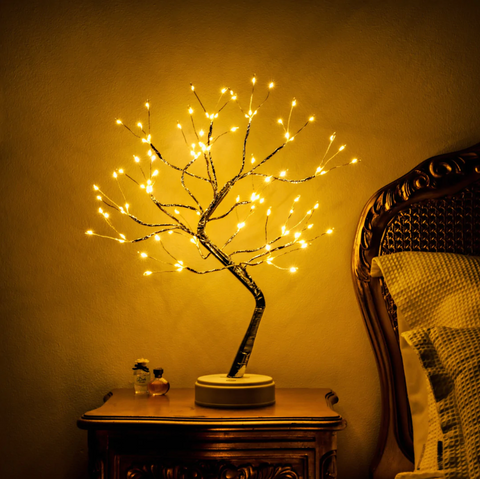 LÁMPARA MESA BONSÁI LED ÁRBOL DE ESPÍRITU DE LUZ HADA - Ilumina tu Casa