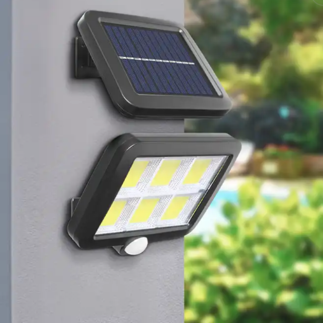 Foco Led Solar Con Sensor De Movimiento Panel Solar 100W - Ilumina tu Casa