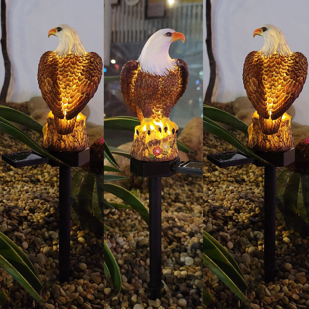 Estacas Decorativas Para Jardín - Pájaro Azul Con Paraguas En Acrílico 2D, 30x23.5 Cm, Resistentes Al Viento Y Agua