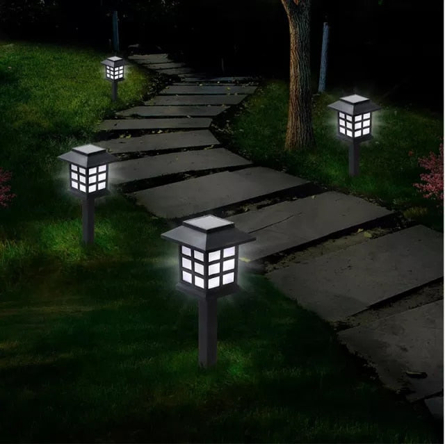 Pack 2 Estacas Solar en modelo de Casa Para Patio Jardín Exterior - Ilumina tu Casa