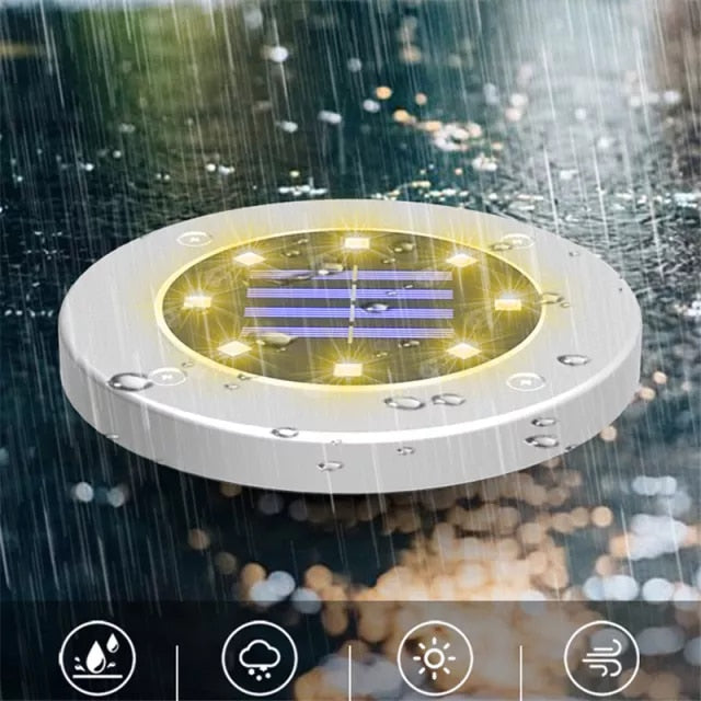 Pack 4 Lámparas Solar Estaca 8 Led Para Patio Jardín Exterior - Ilumina tu Casa
