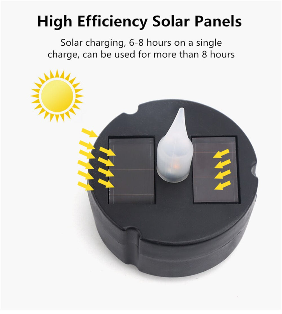 Pack de 6 Velas Solares Led en luz Cálida Efecto Real - Ilumina tu Casa